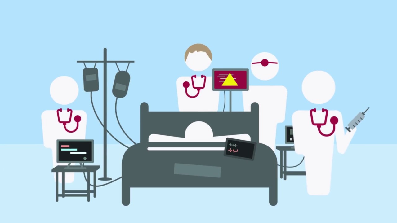 Alarmredux: Ärzt:innen und Pflegekräfte im Krankenhauszimmer mit vielen Geräten